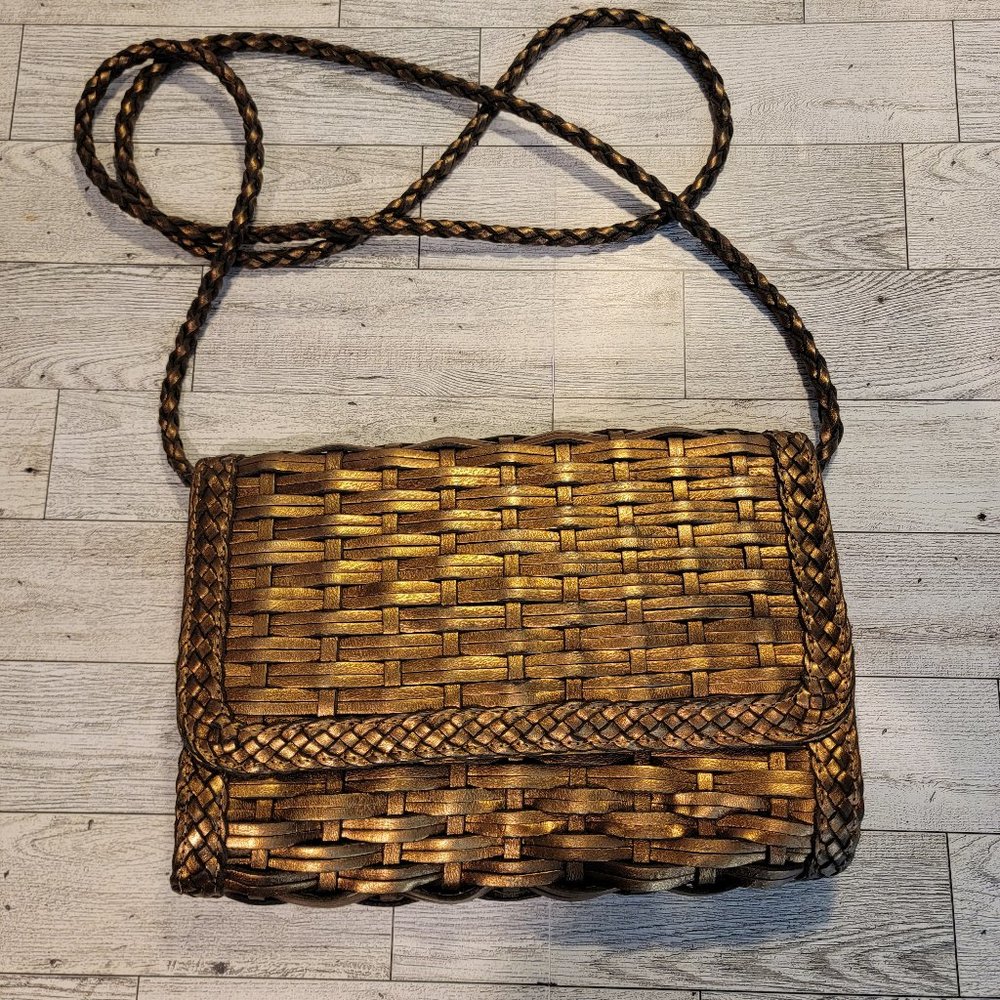 Franco Sarto Metalic Gold Crossbody